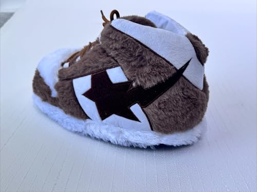 Image of CUTEGAL Sneaker Slippers Star Fluffy Shoes Memory Foam One Size Indoor Comfy and Trendy for Men Unisex Home Pantuflas