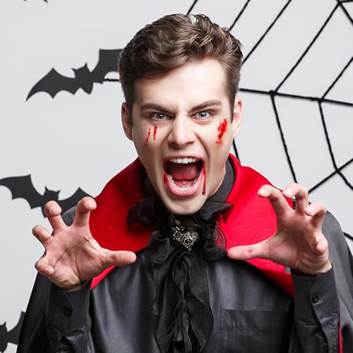 Halloween Fake Blood Makeup Kit – Washable SFX Stage Blood with 60ML Dripping Blood, 60ML Spray Fake Blood and 30ML Coagulated Blood Gel for Zombie Vampire Horror Cosplay Special Effects Makeup — photo 5