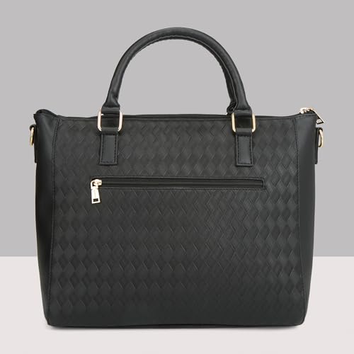 Image of Caprese Maddy Medium Textured Tote Bag for Women with Multi-Compartment | Elegant Shoulder Handbag with Adjustable & Detachable Strap | Fits Up to 16 Inch Laptop | Perfect for Office & Travel