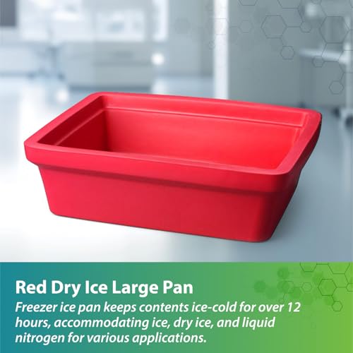 Genesee Scientific - Large Ice Cube Container for Freezer - Ice Holder - Stackable, Lightweight, and Leak-Proof Ice Cube Storage - Insulated with EVA Material - 9 Liters - Red - Thumbnail 2