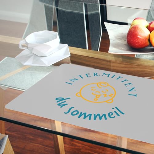 Sets de table avec dessous en liège souples grand format pour repas de parents - 6