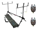 DD-Tackle 2er Karpfen Rod Pod +Tasche 2 Bissanzeiger 2 Buzzer Bar 6 Ruten Auflagen Halter