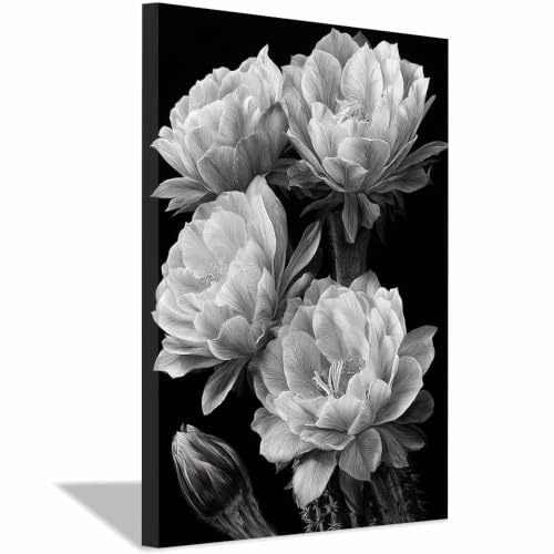 Cadre fleurs de cactus 70x100 | Toile de qualité supérieure