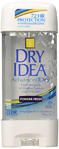 Dry Idea - Desodorante de gel transparente, antitranspirante, fresco en polvo  3 oz