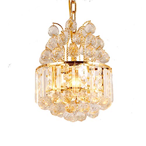 Lustre en cristal YRYRYW abat-jour transparent pour une ambiance de salon raffinée