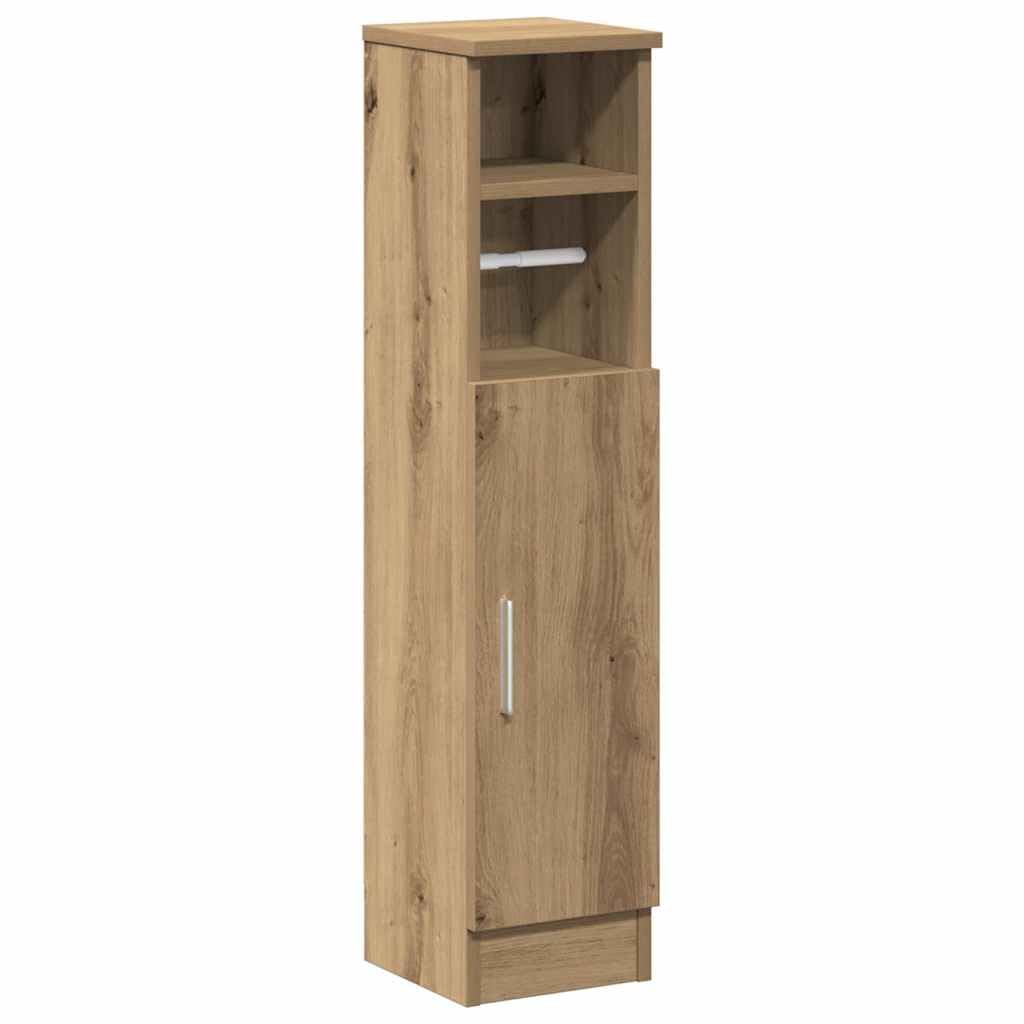 vidaXL Mueble de baño con portarrollos Roble Artisan 20,5x22x90 cm
