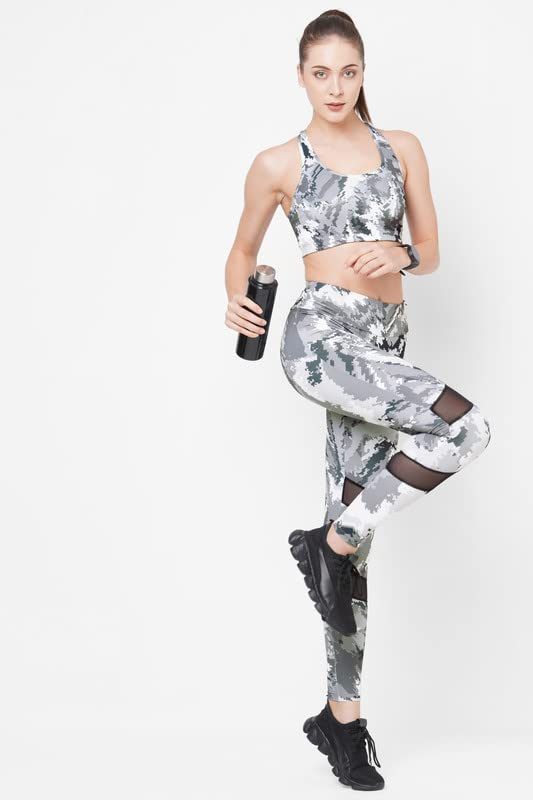 Image of Women's JUST-Dry 7 /8 DIGI CAMO Printed MESH Tights