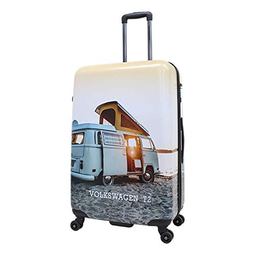 Preisvergleich Produktbild VW Bus Koffer T2 Bulli 4-Rad-Trolley 78cm Mehrfarbig