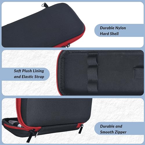 Image of Wolfteeth Storage Case Smell Stash Proof Case Fit King Size Tubes, Battery Pen Holder, Vapor Carrying Pouch, Hard EVA Travel Carrying Bag (Empty Only) Red