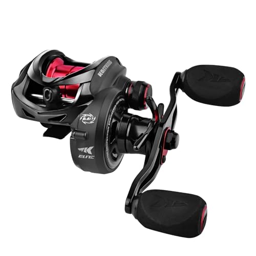 KastKing Speed Demon Elite Skip & Pitch Baitcasting Reel, Shallow Spool Skips Further & Limits Backlashes, 8.6:1 Gear Ratio, 6.7 oz. Lightweight Aluminum Frame, 10+1 Stainless Steel BB, Left Handed