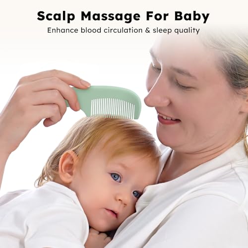 Yoofoss Baby Hair Brush and Comb Set,Wooden Baby Hair Brush with Natural Ultra Soft Goat Hair - Image 6