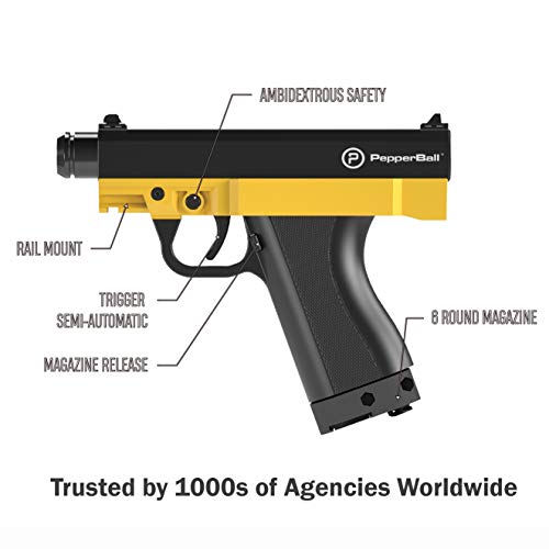 Pepperball Tcp Personal Defense Launcher, Non-Lethal Semi-Automatic Tactical Combat Pistol, Police Grade Pepper Ball Gun For Self Defense #TOP2