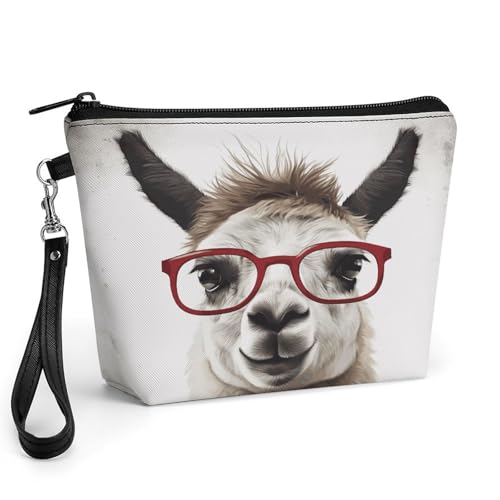 Bolsa de maquillaje de piel sintética de alta calidad con acabados resistentes y asa cómoda
