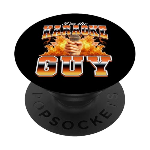 I'm The Karaoke Guy Music Lovers Singers Singing 90's Bootleg PopSockets PopGrip Adhésif