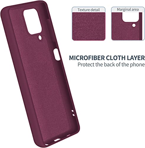 Image of DIZORO Liquid Silicone Soft Back Cover Case for Mi Redmi Note 9 Pro /Redmi Note 9 Pro Max /Note 9 Pro Max /9S /Poco M2 Pro /Redmi Note 10 Lite [Wine]