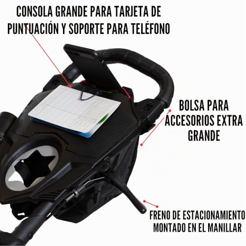 Miniatura 3 de Bag Boy Carro De Golf Nitron De 3 Ruedas Con Apertura Y Cierre Automáticos Grafito O Carbón