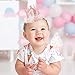 Kbrand Hat First Birthday 1st For Baby Girl Decoration Gifts Rose Gold Baby Pink Party Crown One Year Old Flowers Princess Pink 3inch