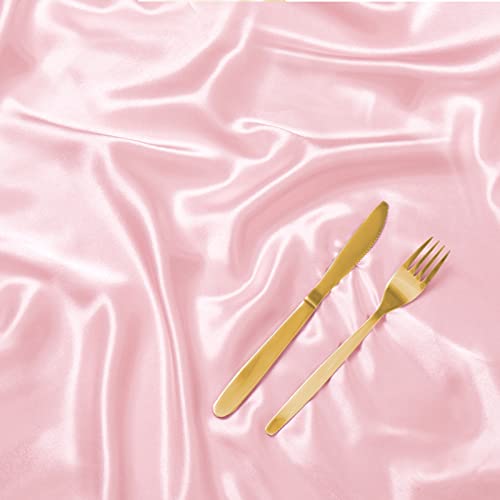 Cobedzy 12 Pack Satin Table Cloth Napkins, Blush Pink Silky Wedding Napkins Cloth Washable, Luxury Dining Table Cloth Napkins Set For Birthday Holiday Party Dinner Restaurant, 17X17 Inch #TOP6