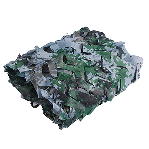 X1NGFU Tarnnetz Sichtschutz,Camouflage Netz Digital Sonnenschutz,Woodland Armee Tarnung Net,für Waldlandschaft Jagd…