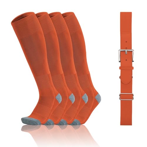 Image of QBK Toddler Baseball Socks And Belt Youth Softball Tee Ball Combo Set