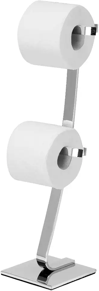 Porta Papel Higiênico Papeleira De Chão Com Reserva Cromado