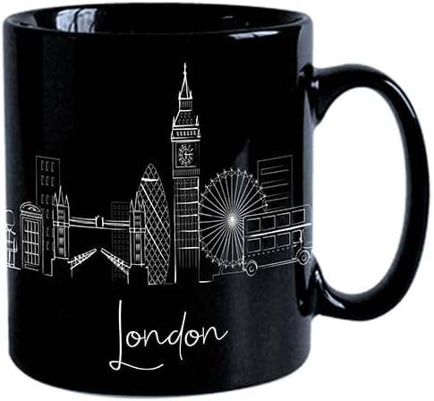 Miniatura 671 de Taza de cerámica Madrid Spain Skyline, taza blanca de recuerdo de Europa de 11 onzas, taza de café personalizada, regalo para cumpleaños, taza