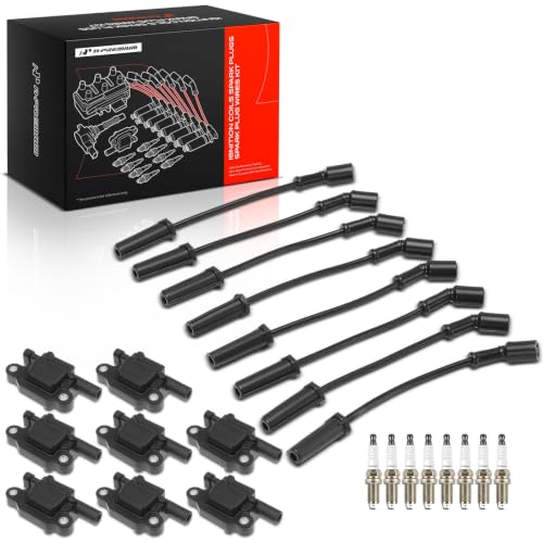 A-Premium 8 Ignition Coil with 8 Wires and 8 Iridium Spark Plug by A-Premium - Used condition - US$88.30