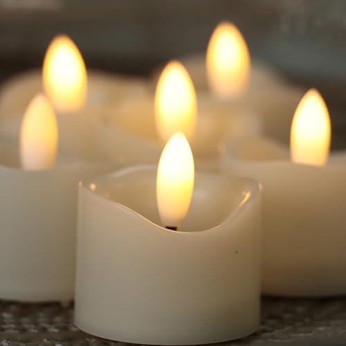 Image of Flameless LED Votive Candles, Battery Operated Fake LED Lights Electric Flickering Candles for Wedding Party Halloween Christmas Party Theme Party, Holiday Decor Home Decorations, Set of 36