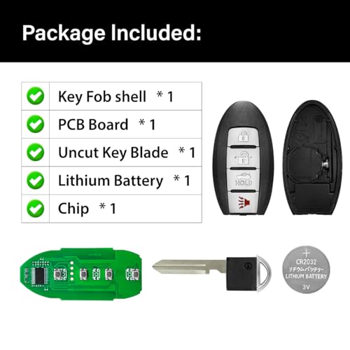 Keylessbest Key Fob Remote Replacement for 2014 2015 2016 Nissan Rogue 4 Buttons 433MHz KR5S180144106,Black by Keylessbest - Image 6