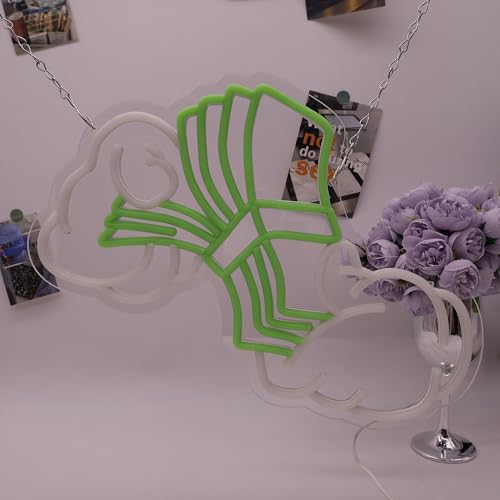 Image of Money Neon Sign, Dollar Neon Sign USB Powered LED Light Decor | Dollar Wall Decor for Bedroom, Game Room, Office, Bar, Party Decoration and Creative Gift