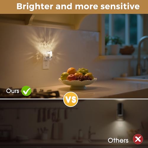 L LOHAS LED Night Light, Night Lights Plug into Wall, 3000K Soft Light LED NightLights, Built in Dusk to Dawn Sensor for Hallway, Bathroom, Rooms — view 6