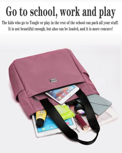 Bigbic Lightweight Waterproof Nylon Shoulder Bag, Large Capacity Tote Bag HandBag for Work Travel4