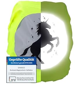 EANAGO Premium Ranzenhülle Einhorn Regenschutz