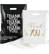 100 Pack Black Plastic Shopping Bags | 20x20 Inches, 2 Mil Thick | Die-Cut Handles For Retail, Gifts & Parties