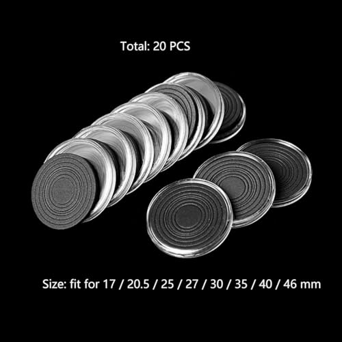 Estuche redondo ajustable para monedas 20 piezas miniatura 2