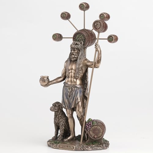 Escultura Sucellus Dios Celta de la Fertilidad 23.75 pulg miniatura 5