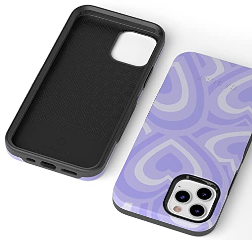 Casely Iphone 12/12 Pro Case | Compatible With Magsafe | Love Song | Lavender Heart Case #TOP6