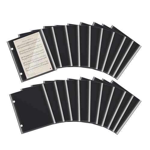 Pages de dossier à rabat en PVC ultra-résistant lavable et imperméable (20 pcs)