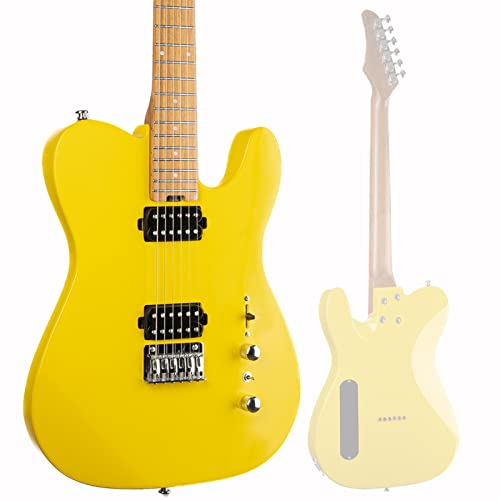 Censtar Electric Guitar, Solid Electric Guitar Consists of a Roasted Mahogany Body and Maple Neck,Professional/Full Size Mercury Electric Guitar for Adults.