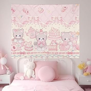 HOKMAH Cute Wall Tapestry Hanging Cutecore Decor, Y2k Wall Hanging Kawaii Aesthetic Cutecore Coquette Preppy Banners Dorm 30 * 40,Type-C