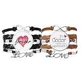 Bestchong Proud Doctors I'm a Doctor English Lot de 2 bracelets en cuir et corde Inscription Forever Love