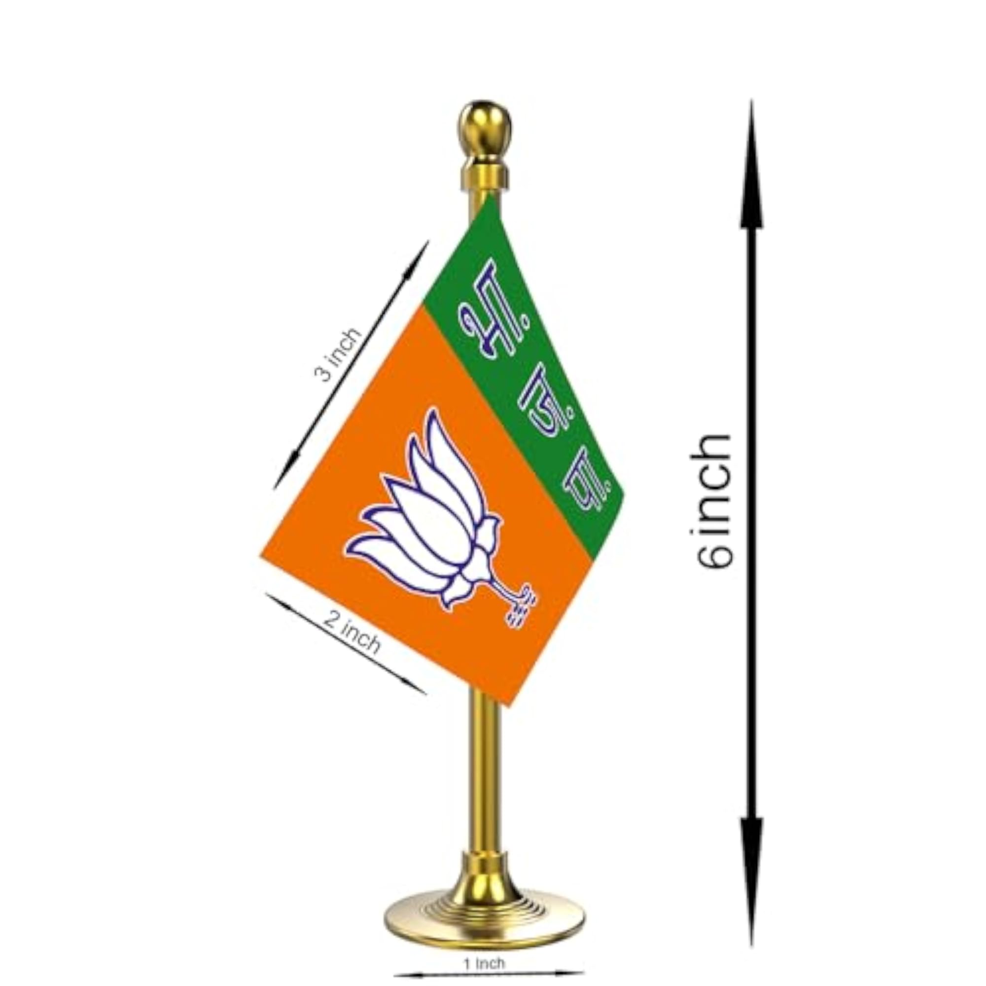 BJP Car Dashboard Acrylic Base & Pole