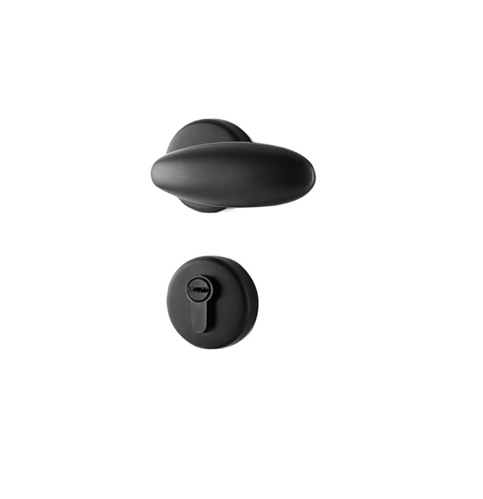 Vlalamno One Color Black Split Door Lock For Bedroom Silent, Magnetic