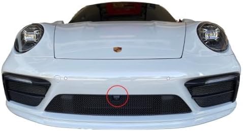 Zunsport Compatible With Porsche Carrera 992 (Sport Design Package) with Front Driving Camera - Front Grille Set - Black Finish (2018 -)