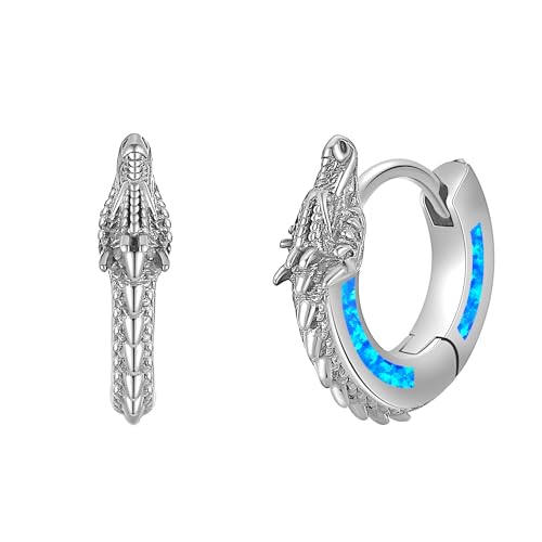 Boucles d'oreilles dragon viking argent 16 mm cadeau idéal pour homme original