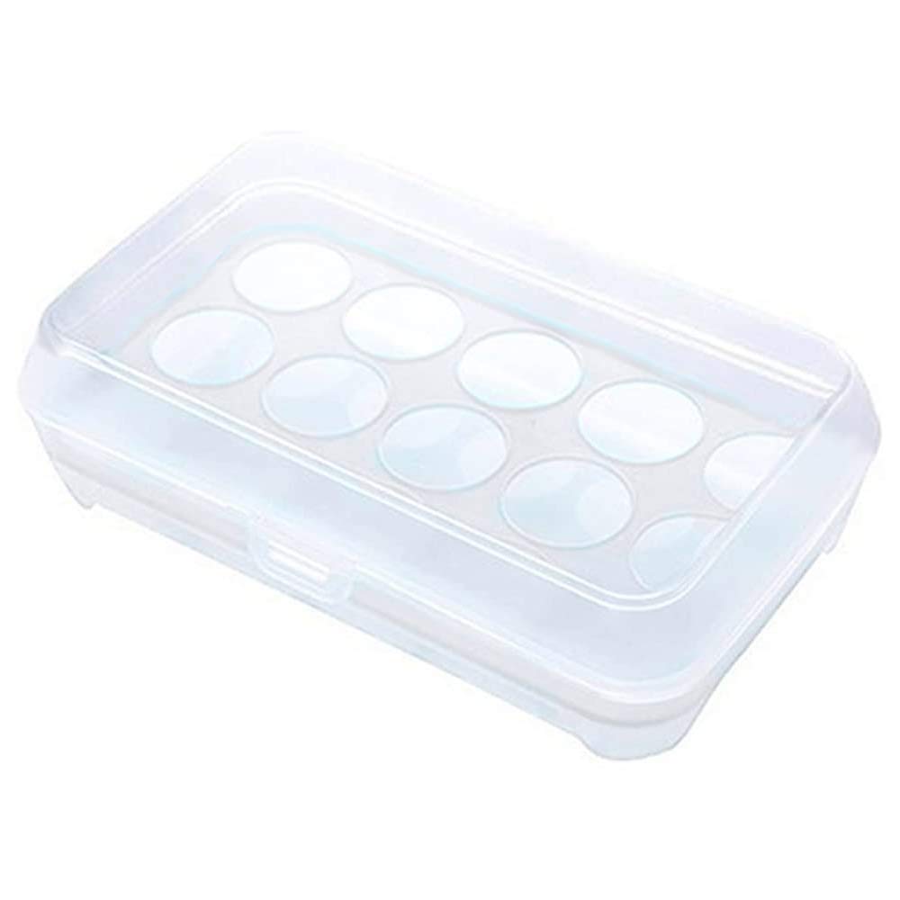 Anjing 1Pc Egg Box 15 Grids Eggs Tray Plastic Transparent Eggs Storage Container Non Slip Eggs Carrier Container