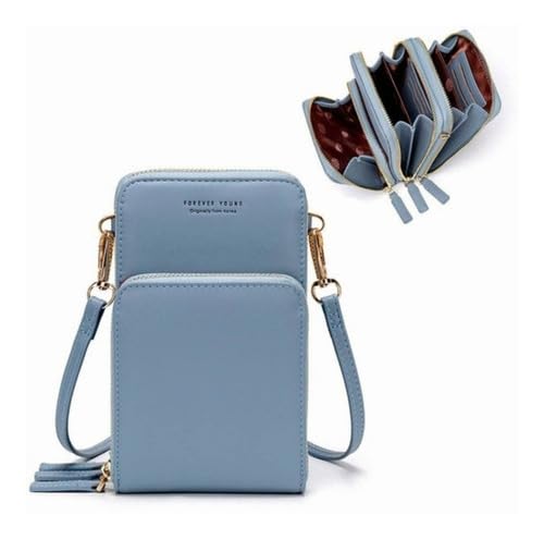 Bolsa Feminina Lateral e Transversal Versatil Porta Celular Celular C/Visor Transparente Tipo Cartei
