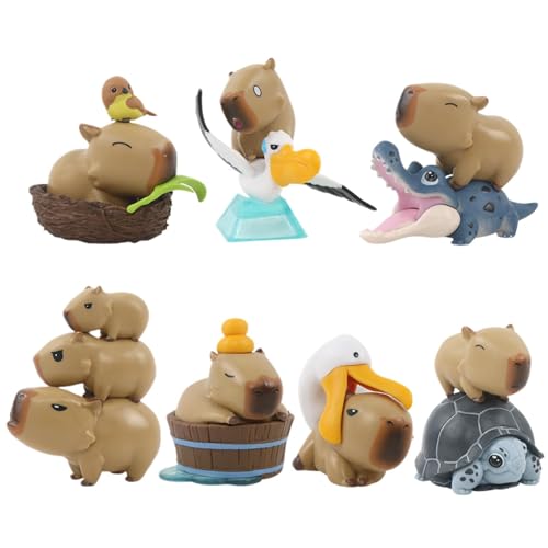 Capybara miniature pour bureau et decoration de voiture amusante