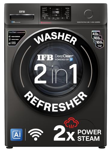 IFB 11 Kg 5 Star, DeepClean®, AI Powered, WiFi, Fully Automatic Front Load Washing Machine (EXECUTIVE PLUS OXN 1114 CMS, PowerSteam®, 9 Swirl, Steam Refresh, Inbuilt Heater, Eco Inverter, Onyx)