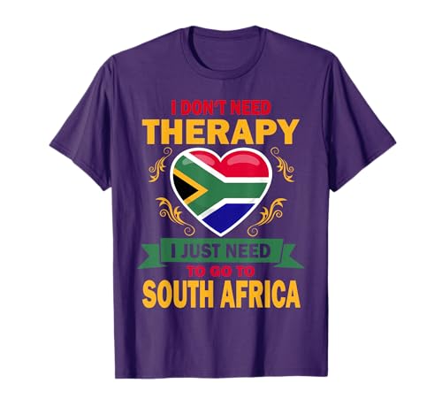 South African Flag Vacation Gift Therapy Funny South Africa T-Shirt